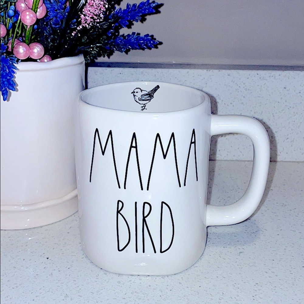 ❗️RAE DUNN MAMA BIRD MODERN FARMHOUSE COFFEE TEA MUG INTERIOR MOTIF